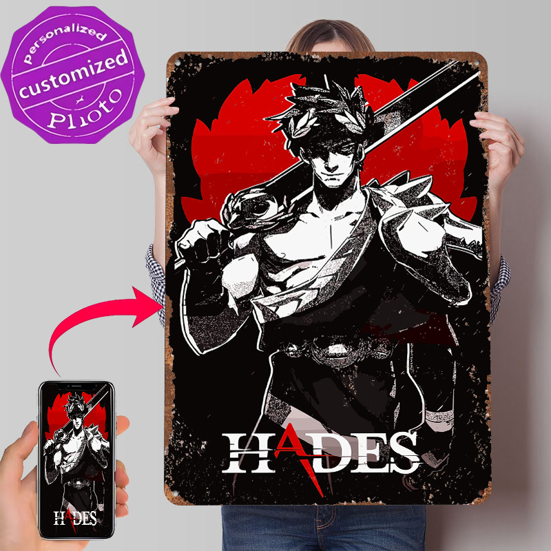Vintage Gaming Accessories - Poster Metallico del Gioco Hades, Arte