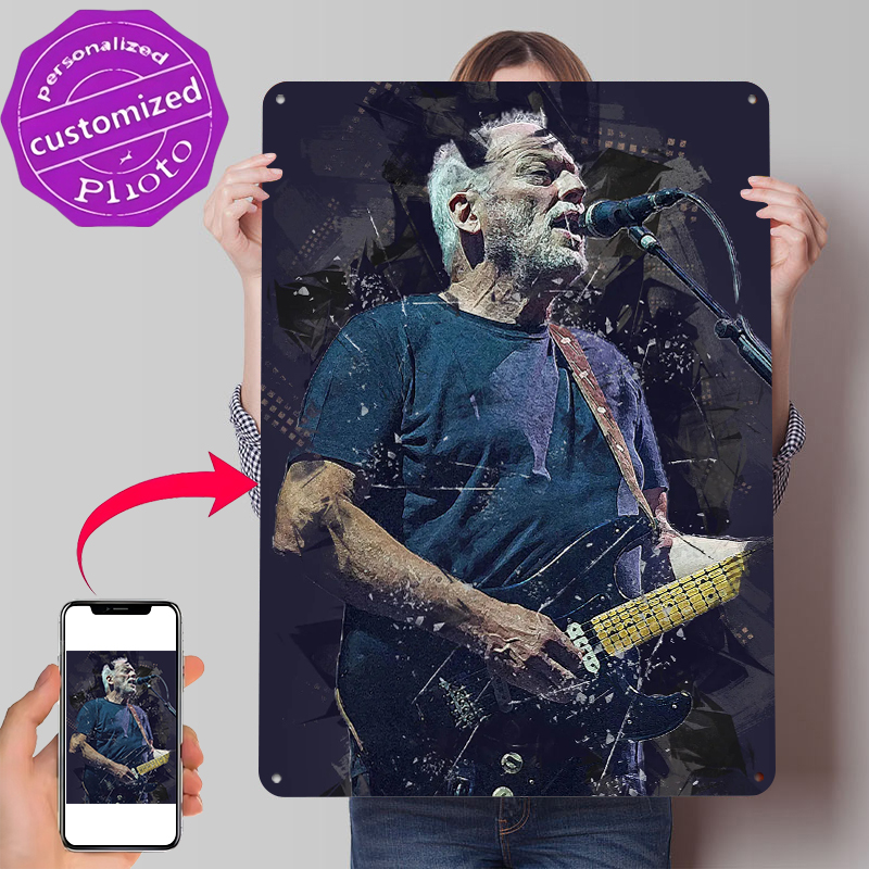 Vintage Gaming Accessories - Poster in Metallo di David Gilmour,