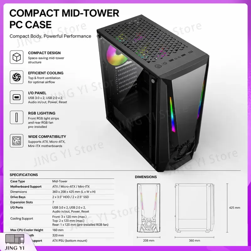 Case ATX per PC Gaming con Vet - Gaming Hardware And Accessories recensione e prezzo