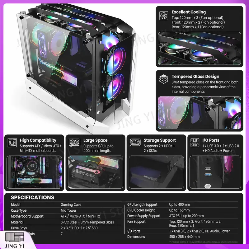 Case per PC Gaming mATX, Chass - Gaming Hardware And Accessories recensione e prezzo